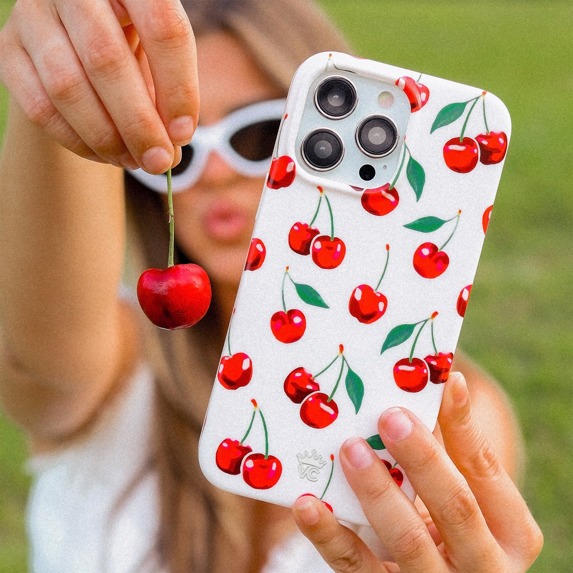 Velvet Caviar iPhone 15 Case Cherry - MagSafe Compatible - Cute Protective Phone Cases for Women