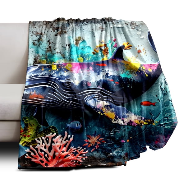 Throw Blanket Soft Plush Fleece Blanket 30In × 39In Home Decor Cozy Camping Blanket for Gift Bedding Essentials