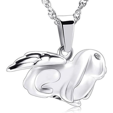 Bunny Rabbit Urn Necklaces for Ashes Cremation Jewelry for Ashes for Beloved Pet Loss Memorial Keepsakes Necklace for Women Men