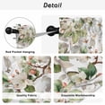 thumbnail image 5 of Spring Floral Tier Curtains, Green Botanical Flowers Watercolor Light Filtering Kitchen Curtains, 2Pcs Rod Pocket Half Window Treatments Panels for Sink Cafe Cabinet Basement 27.5x45 Inches, 5 of 9