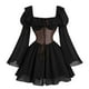 thumbnail image 1 of mfyjkho Vestidos de tallas grandes, Vestido de gasa de manga larga con volantes y mangas acampanadas para mujer Vestidos para invitadas de boda para mujer s, 1 of 3