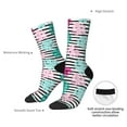 thumbnail image 2 of Yiaed Tropical Leaves Print Great elasticity Crew Socks Sports socks for Men and Women, 2 of 5