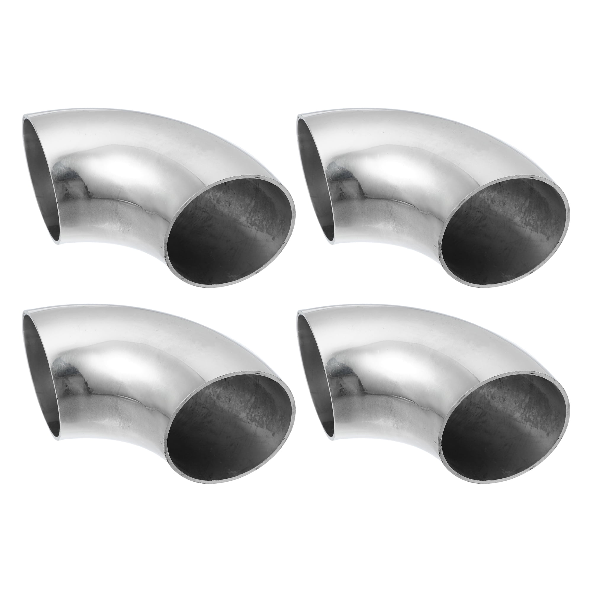 4pcs OD 3 Inch 45 Degree Stainless Steel Bend Tube Exhaust Elbow Pipe Universal