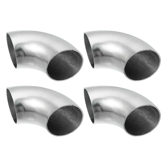 4pcs OD 2.01 Inch 90 Degree Mandrel Bend Elbow SS304 Stainless Steel Bend Tube Car Exhaust Elbow Pipe