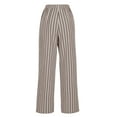 thumbnail image 7 of Patlollav Womens Trousers Stripe Drawstring Wide Leg Pants Waist Long Pants With Pocket, 7 of 7