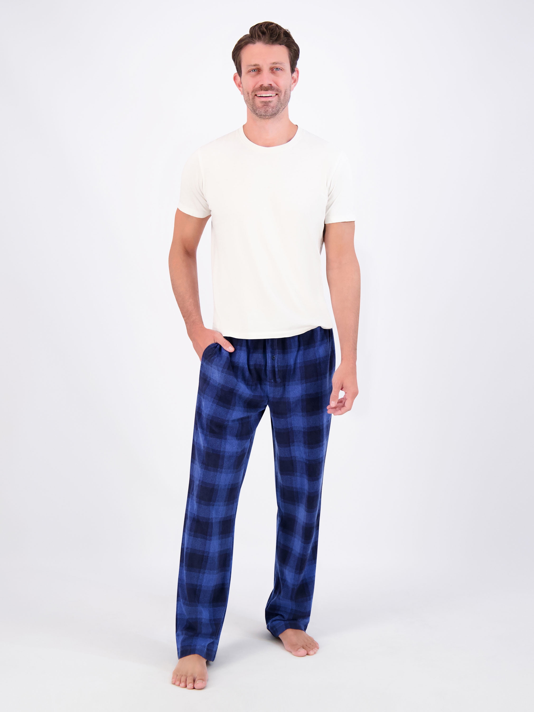 Hanes Men's 2pk Cozy Microfleece Pajama Sleep Pants, Sizes S-2XL