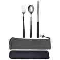 thumbnail image 2 of 1 Set Fork Spoon Chopstick Kit Travel Cutlery Kit Portable Tableware Kit Lightweight Cutlery Kit, 2 of 8