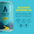 thumbnail image 5 of Athletic Brewing Non-Alcoholic Beer, Run Wild IPA + Upside Dawn Golden, 12 fl oz Cans, Pack of 24, 0.5% ABV, 5 of 6