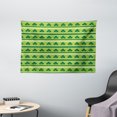 thumbnail image 1 of Green Tapestry, Traditional Irish Pattern with Clovers Happy St. Patrick's Day Theme, Wall Hanging for Bedroom Living Room Dorm Decor, 60W X 40L Inches, Lime Green Dark Green White, by Ambesonne, 1 of 2