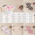 thumbnail image 3 of HCNTES Toddler Girl Pajama Set Floral Print Ruffle Short Sleeve Tee and Shorts 2 Piece Set Toddlers Girls Clothing Toddler Baby Girls Summer Outfits, 3 of 6