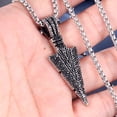 thumbnail image 4 of Maytalsory Pendentif Suspendu en Acier Inoxydable Titane Cool Grands Colliers Ras du Cou Réglables Décorations Pendentifs pour Hommes, 4 of 6