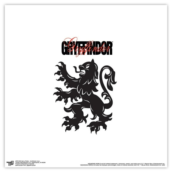 Gallery Pops Harry Potter - Gryffindor Icon Wall Art, Unframed Version, 12" x 12"