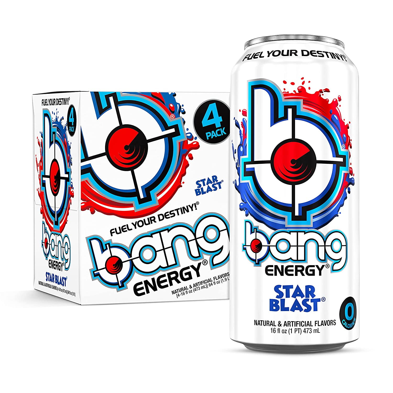 Bang Energy Star Blast, Sugar-Free Energy Drink, 16 Ounce (Pack Of 12 ...