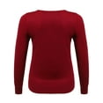 thumbnail image 2 of FashionOutfit Women's Long Sleeve Crew Neck Classic Sweater Various Colors, 2 of 3