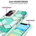 thumbnail image 3 of iPhone 12 PRO Max 2020 6.7 Inch A2342 A2410 A2412 A2411 Lightweight Slim Embedded Print Soft Silicone Durable Cover - Green Marble, 3 of 5