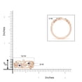 thumbnail image 5 of ANGARA Natural Vintage Style Blue Sapphire and Diamond Flower Scroll Ring in 14K Rose Gold for Women (Size-1.5mm) | September Birthstone, Anniversary, Jewelry Gift for Women | Natural Sapphire Ring, 5 of 10
