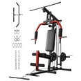 thumbnail image 1 of Home Gym Equipment, Workout Weight Machine with Cable Pulley System, 400LBS Weight Capacity All in One Full Body Exercise Station for Strength Training, Multifunctional Compact Home Gym, 1 of 8