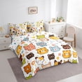 thumbnail image 3 of jejeloiu Cute Tiger Pattern 7-Piece Twin Bedding Sets,Kawaii Cartoon Bear Bedding Comforter Set,Colorful Cartoon Wildlife Sheet Sets For Kids,Super Cozy Room Decor Reversible, 3 of 8