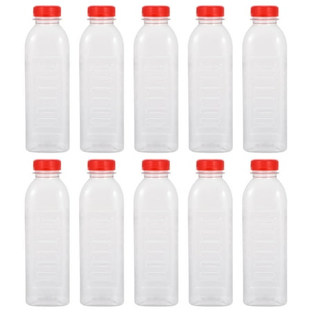 

10Pcs 500ml Disposable Plastic Empty Bottles Transparent Bottles with Scale