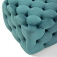 thumbnail image 6 of Modway Amour Tufted Button Square Performance Velvet Ottoman in Sea Blue, 6 of 8