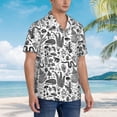 thumbnail image 5 of Balery Fall Forest Print Men's Hawaiian Shirts Short Sleeve Beach Shirt Relaxed Fit Vacation Button Down Shirts-, 5 of 9