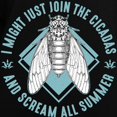thumbnail image 3 of CafePress - Cicadas I Might Just Join The Cicadas Entomologist - Women's Long Sleeve Dark Pajamas, 3 of 7