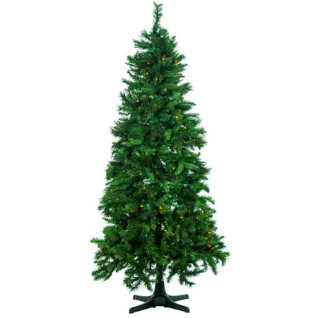 - 7.5' Cashmere Mixed Pine Artificial Christmas Tree w/ Multi-Color Lights