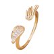 thumbnail image 1 of Cute Angel Zircon Anillo con Abertura Ajustable, Micro incrustaciones de Piedra Preciosa Anillo de Ala Cobre Retro a la Moda CitasMujeres, 1 of 7