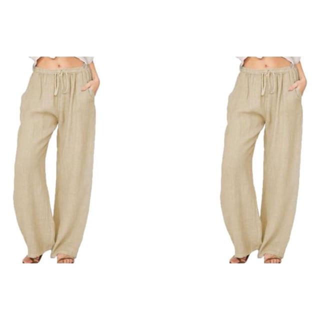 Pantalones de pierna ancha Sonducket para mujer de moda versátiles diario Tiempo libre caqui METRO