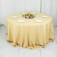 thumbnail image 4 of BalsaCircle 132" Round Premium Polyester Tablecloth Wedding Table Linens Champagne, 4 of 8