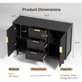 thumbnail image 4 of VEANERWOOD 47"Farmhouse Sideboard Storage Cabinets with 2 Doors & 3 Drawers, TV Stand Coffee Bar Cabinet for Living Room, Kitchen, Entryway, 4 of 10