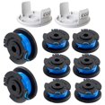 thumbnail image 1 of Paquete de 10 carretes de repuesto para desbrozadora, compatible con Ryobi One+ AC14RL3A-18V 24V 40V, cortadora de hilo inalámbrica de 11 pies, 8 carretes + 2 tapas de cortadora, 1 of 5