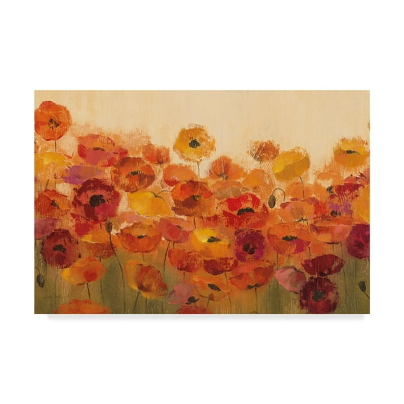 Trademark Fine Art 'Summer Poppies' Canvas Art by Silvia Vassileva