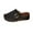 Black, variant on Womens Peep Toe Buckle Accent Studded Platform Mules Breathable Skin-Friendly Casual Summer Shoes