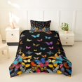 thumbnail image 2 of Erosebridal Multicolor Kawaii Butterflies Twin Bedding,Wild Animals Duvet Cover Set For Girl Kids 2-Piece,No Comforter,Reversible, 2 of 6