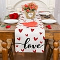thumbnail image 2 of Valentines Day Table Runner, Sweet Heart Valentines Decorations Love Valentines Day Runner for Table Seasonal Holiday Decor for Indoor Outdoor Dining Table Decorations (White, 13'''' x 108''''), 2 of 6