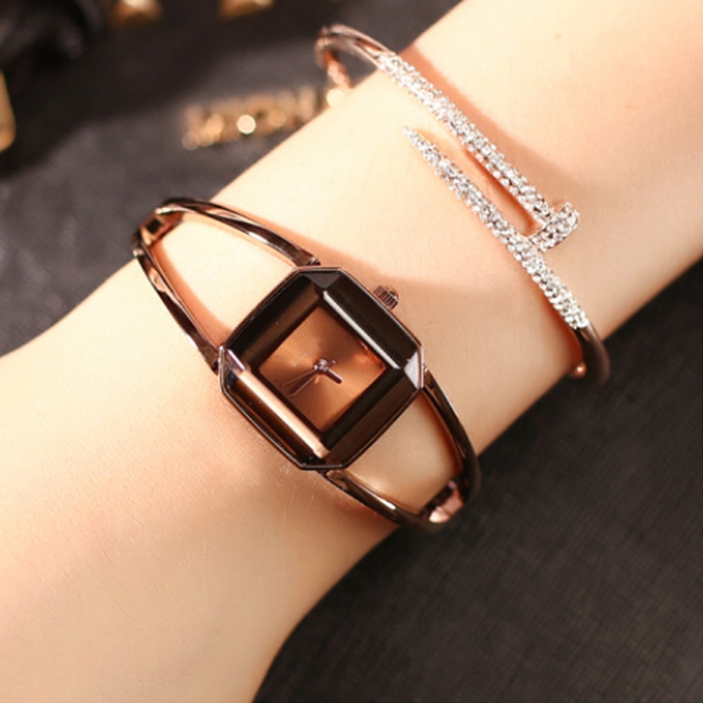 Premium Multifunction Bracelet Watch Simple Square Quartz Watch with 7