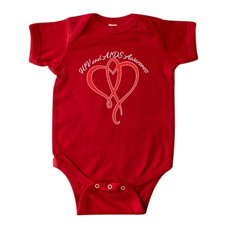 

Inktastic HIV and AIDS Awareness Red Heart Ribbon Gift Baby Boy or Baby Girl Bodysuit
