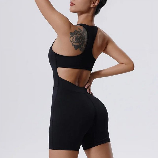 Body de Yoga con cremallera para mujer, ropa deportiva, conjunto de Yoga, ropa de gimnasio, chándal de entrenamiento de realce, mono deportivo de baile