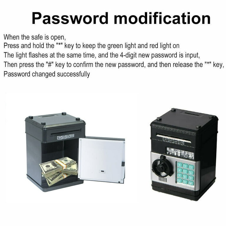 Joyzan Metal Piggy Bank With Lock - Mini Safe Box For Kids Money Saving With 2 Keys