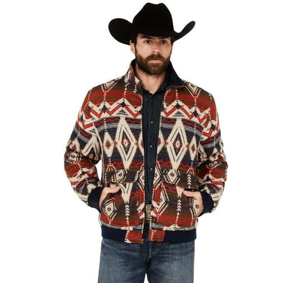 Rock & Roll Denim Men's And Bomber Southwestern Zip Jacket - BM92C01925 XX-