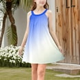 thumbnail image 4 of Sundresses for Girls Trendy Sleeveless Beach Dresses 4-15 Years Teens Kids Cute Gradient Printed Spaghetti Strap Going Out Dress, 4 of 8