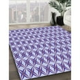 thumbnail image 3 of Ahgly Company Machine Washable Indoor Rectangle Transitional Slate Blue Area Rugs, 5' x 7', 3 of 7