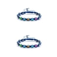thumbnail image 3 of Cuerda tejida Sonducket Accesorios populares femeninos Cadena de mano Desgaste Azul 2Conjunto, 3 of 6