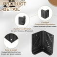 thumbnail image 3 of Uxcell 4 Pack 1.69" x 1.69" Speaker Corner Protectors, Plastic Right Angle Protector Thickening Speaker for Cabinet Guitar Amplifier Stage Speakers, Black, 3 of 6