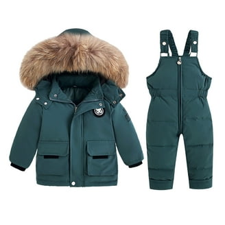 FAMTKT Boys Girls Winter Ski Jacket & Pants Set 2-Piece Snowsuit