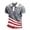 Z164-Grey, variant on XINPING 250th Anniversary USA Shirt Patriotic Star And Stripe Print Polo Shirt for Men, Short Sleeve Collared Golf Top, Independence Day Design with Multi Color Options