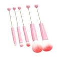 thumbnail image 3 of Juego de brochas de maquillaje con cuentas para sombra de ojos, 5 uds., brocha para colorete, mezcla y labios, brochas cosméticas DIY Premium para muj rosa, 3 of 8