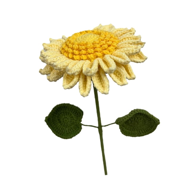 Decoración de flores de crochet: proyecto creativo, hecho a mano y vívido para fiestas temáticas. Amarillo