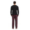 thumbnail image 4 of Kolipajam Men's 2Pcs Pajama Set Drawstring Waist Flannel Bottoms with Pockets Loungewear for Men XXL, 4 of 5